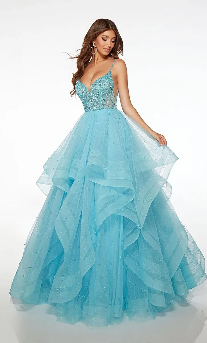 Alyce Paris A-Line Ruffle Ball Gown 61672