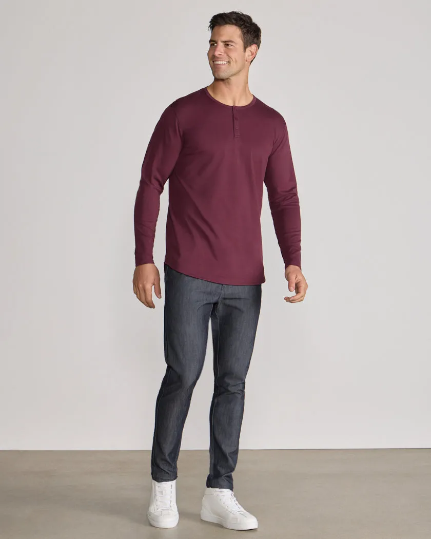 Cotton Long Sleeve Henley