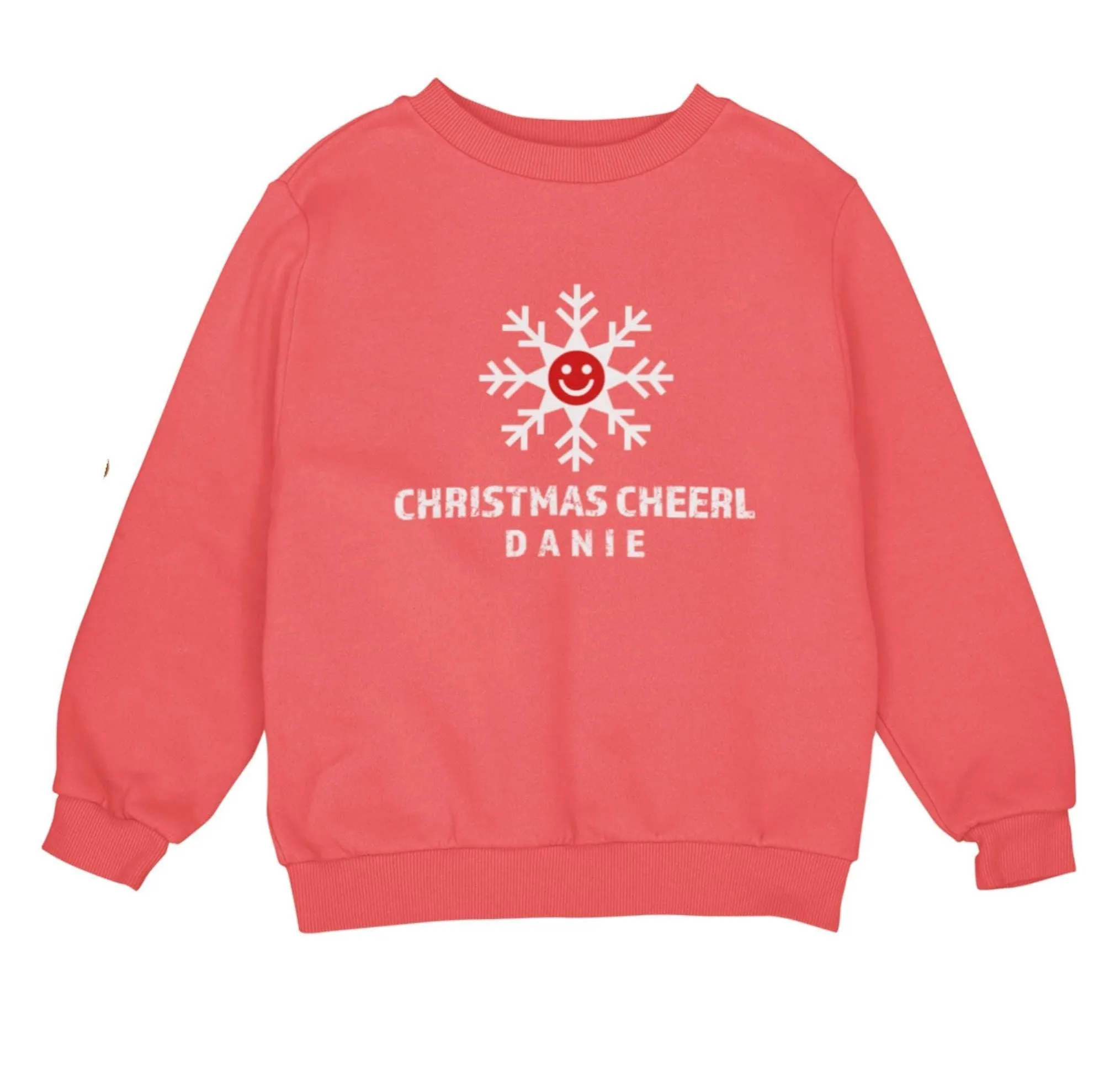 Custom Christmas Cheer Text Winter Sweatshirt for Toddler Boys