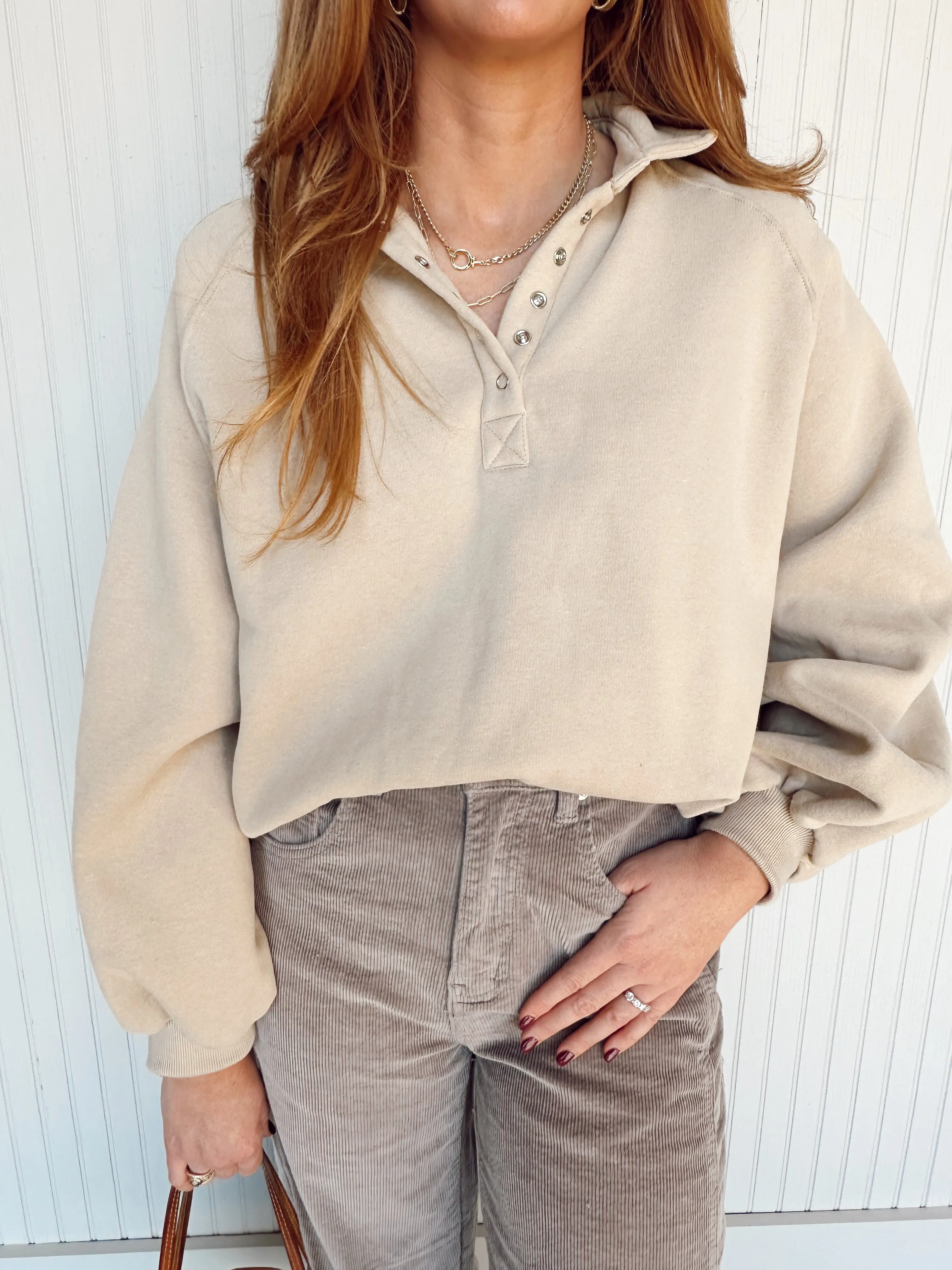 Piper Snap Button Collared Sweater
