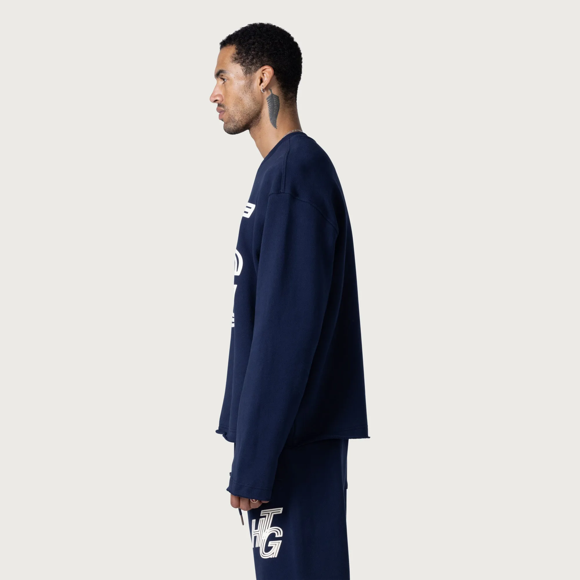 Terry Htg Crewneck - Blue