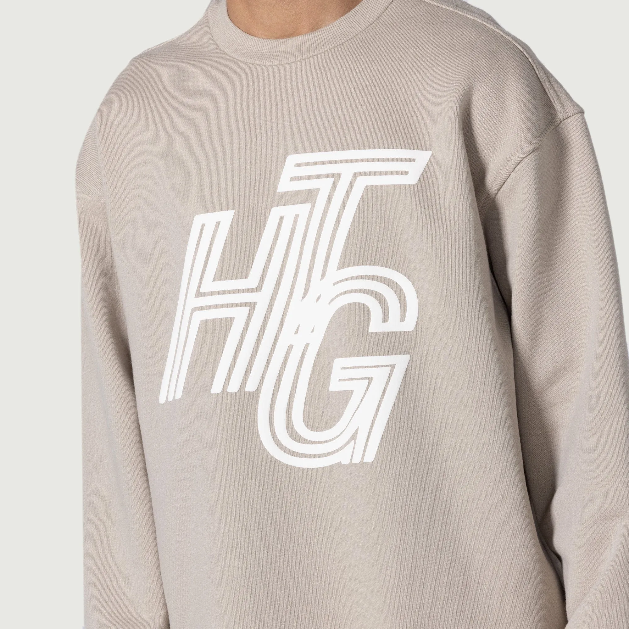 Terry Htg Crewneck - Stone