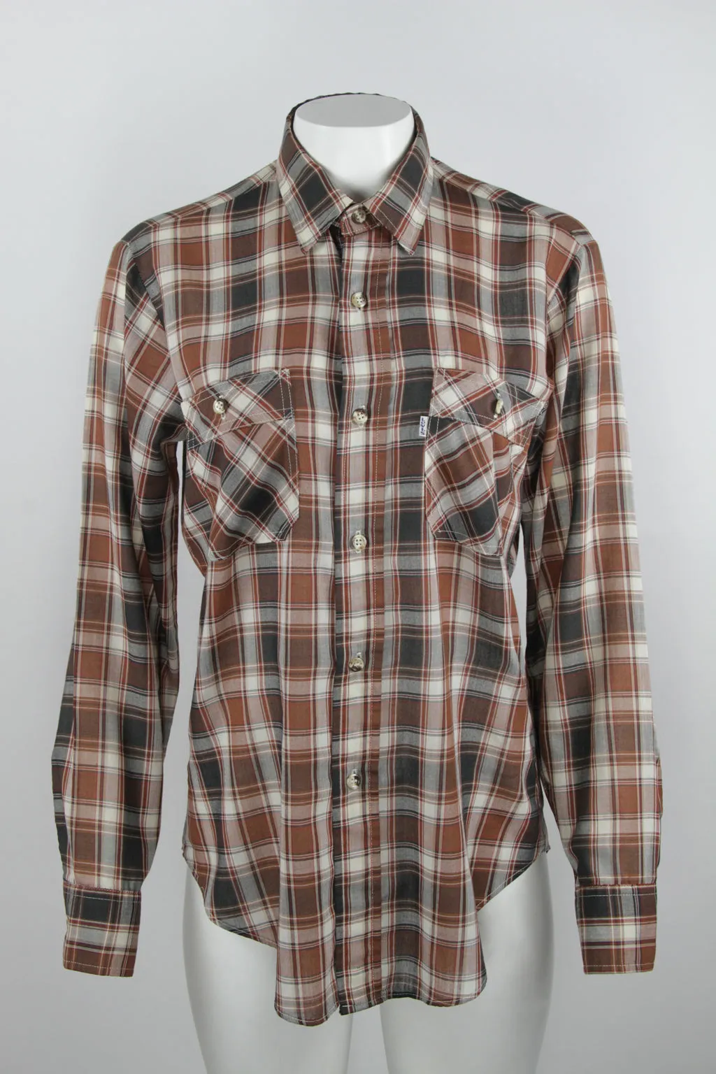 Vintage 70s white label checked Levis shirt - M/L